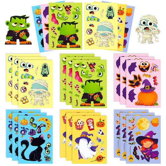 Halloween DIY Puzzle Stickers - 24 Sheets
