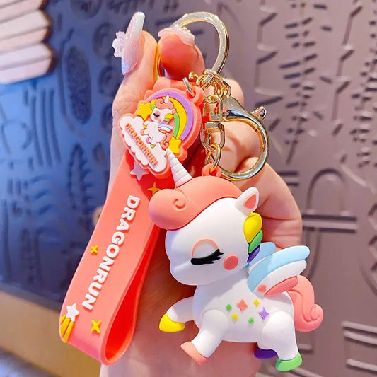 Adorable Unicorn Keychain - DragonRun Collection, Colorful Pendant for Backpacks & Gifts