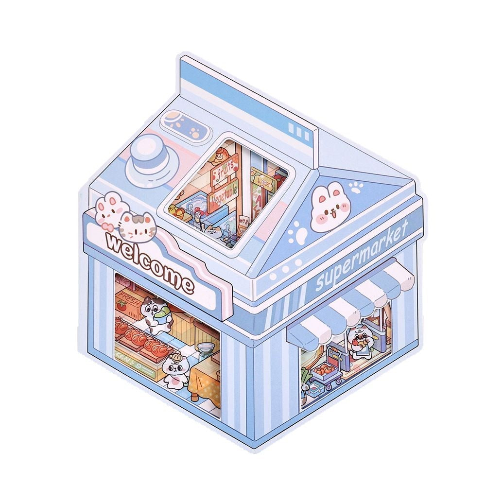 Whimsical 3D Mini World Stickers – DIY Scene Kit for Journals & Crafts
