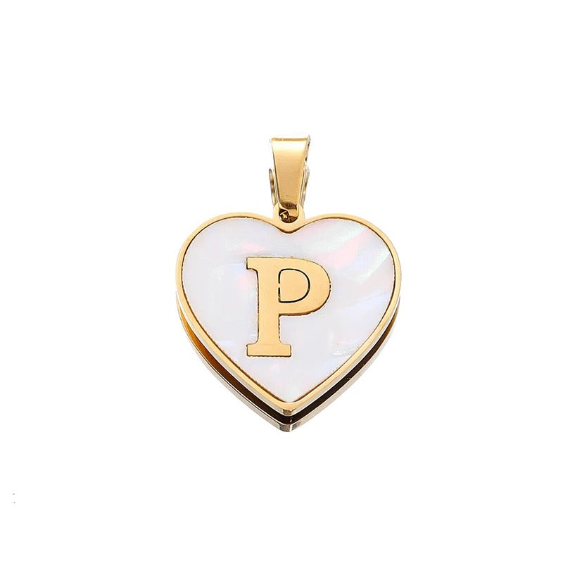 Elegant Heart Alphabet Charms for Jewelry Making