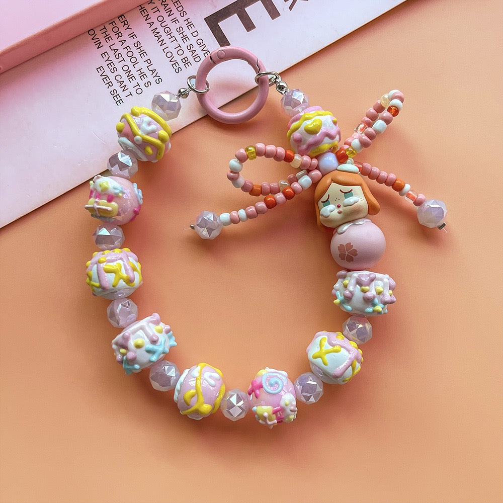 Handmade Beaded Cute Character Phone Lanyard