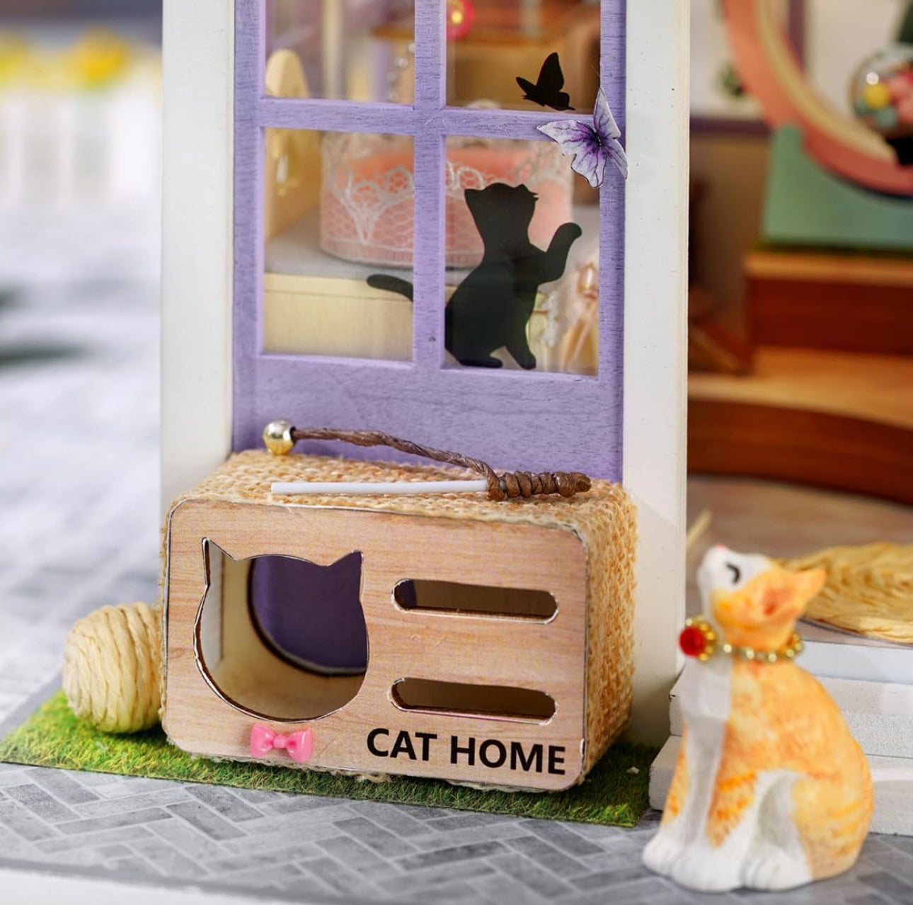 Cat Shop Miniature House – DIY Kit for Cat Lovers