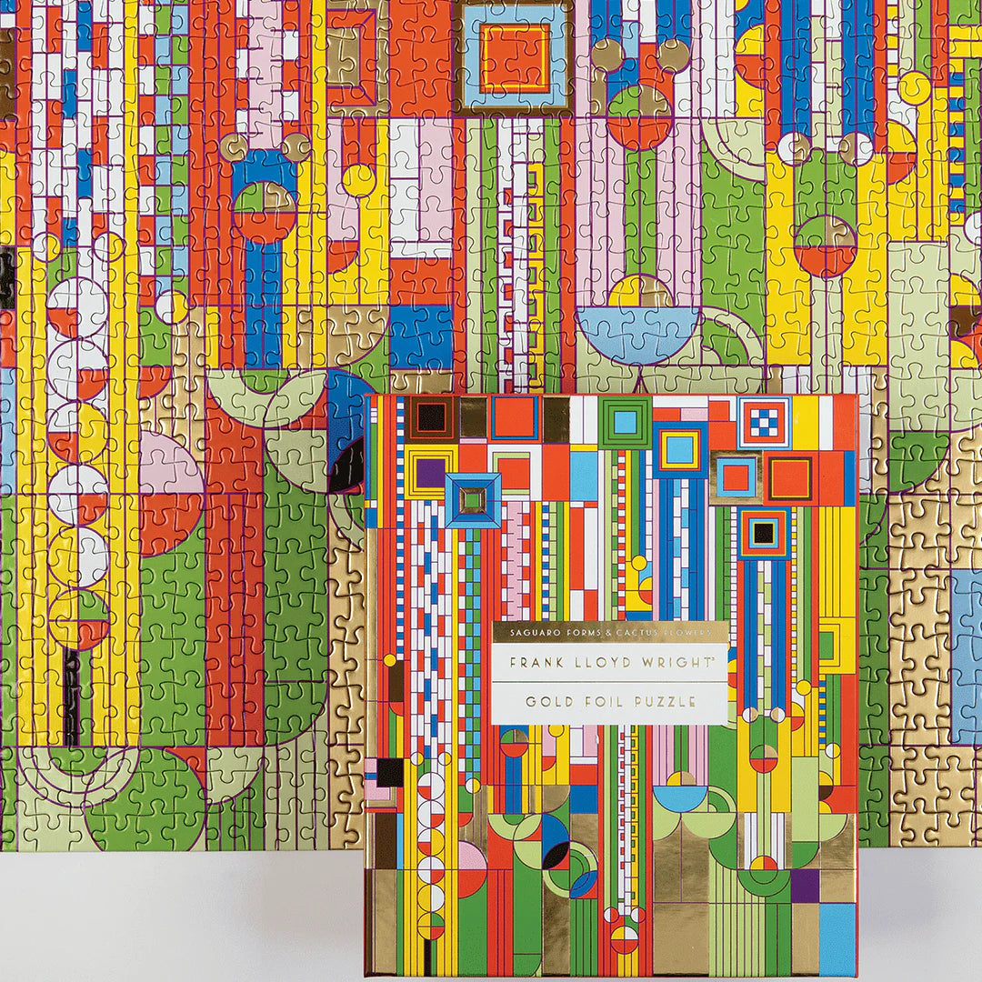 Frank Lloyd Wright Saguaro Cactus And Forms Foil Stamped 1000 Piece Jigsaw Puzzle Galison