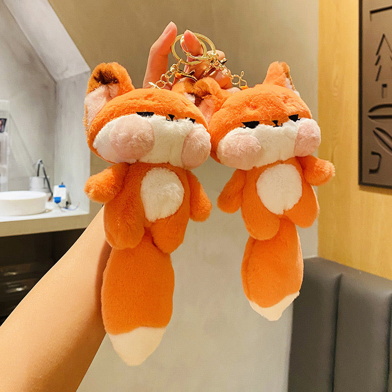 Cute Fox Plush Keychain – Kawaii Animal Charm & Gift for Her
