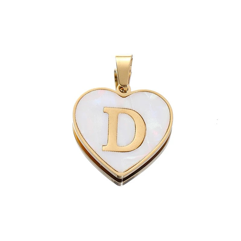 Elegant Heart Alphabet Charms for Jewelry Making