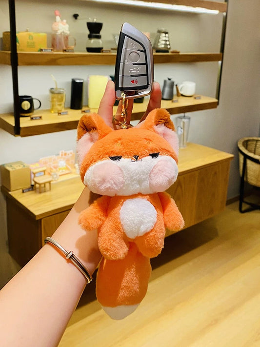 Cute Fox Plush Keychain – Kawaii Animal Charm & Gift for Her V Boutique Studio