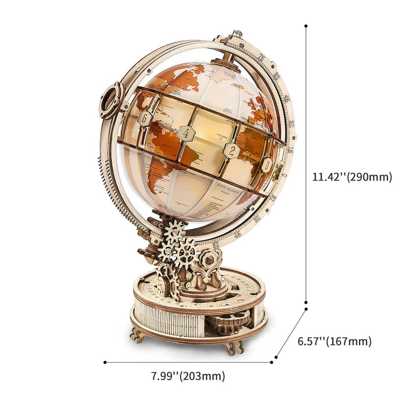 Luminous Globe – DIY Wooden Mechanical Puzzle Robotime