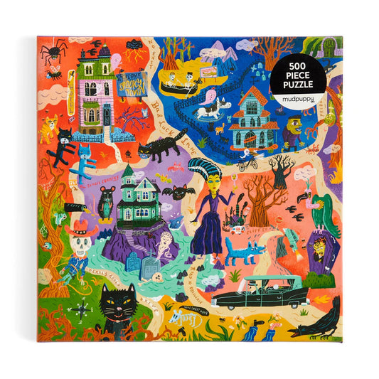 Welcome to Spooky Town 500 Piece Puzzle Mudpuppy
