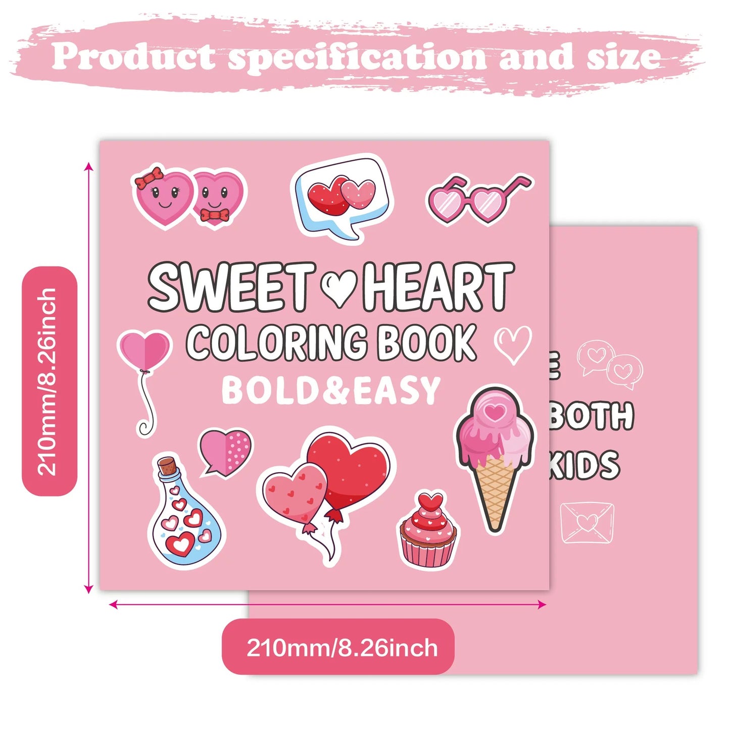 Sweet Heart Coloring Book – Cute & Easy Valentine-Themed Illustrations