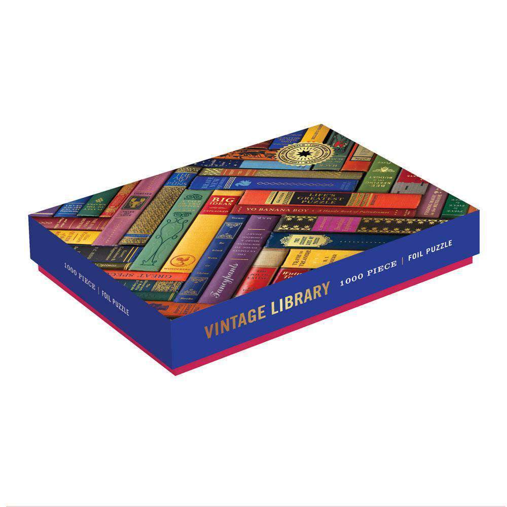 Phat Dog Vintage Library 1000 Piece Foil Stamped Jigsaw Puzzle
