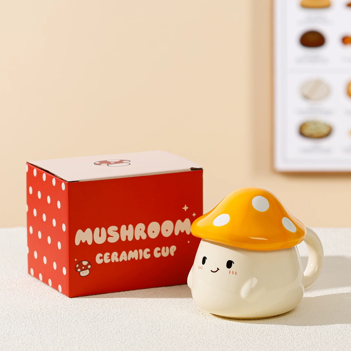 Cute Mushroom Ceramic Mug