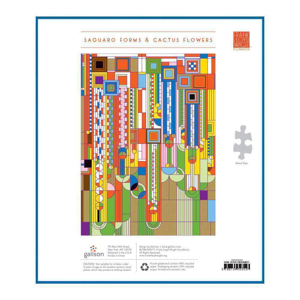 Frank Lloyd Wright Saguaro Cactus And Forms Foil Stamped 1000 Piece Jigsaw Puzzle