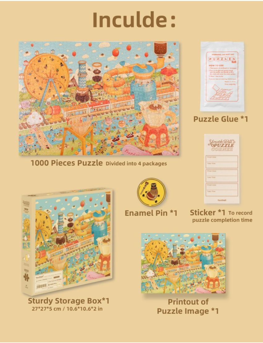 Coffee Theme Park 1000 Pieces Jigsaw Puzzle