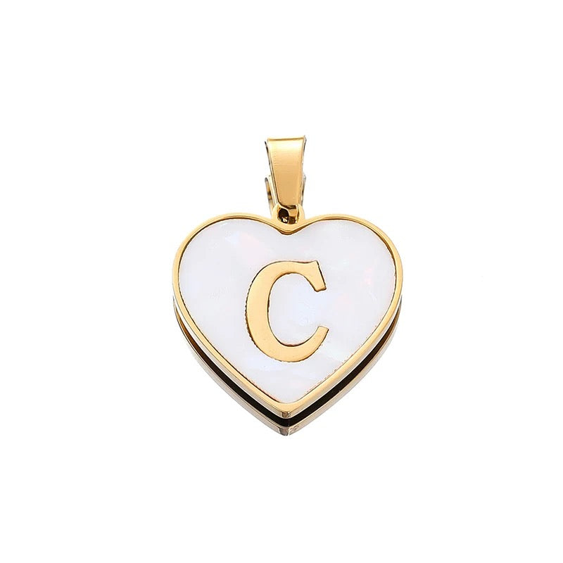 Elegant Heart Alphabet Charms for Jewelry Making