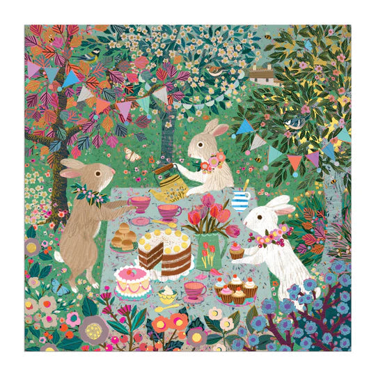 Spring Tea Party 500 Piece Foil Puzzle Galison