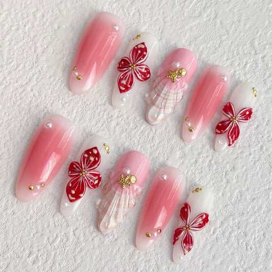 Blossom Floral Elegance Press-on Nails V Boutique Studio