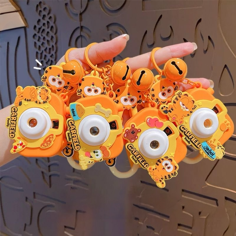 Garfield Projection Camera Keychain with Bell