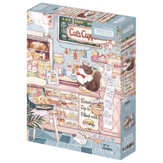 Cat Cafe 500 Piece JigsawPuzzle Botop