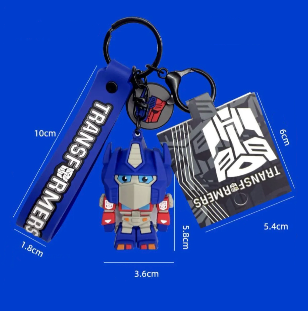 Transformers Keychain – Cute Robot Character Keyring with Wrist Strap V Boutique Studio