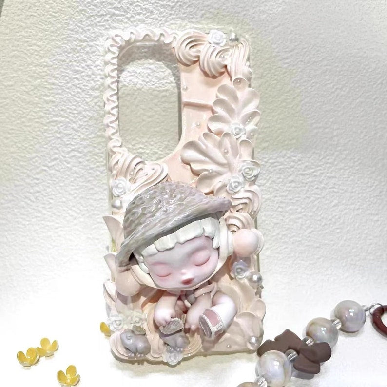 Handmade 3D Cream Doll Phone Case – Kawaii Design