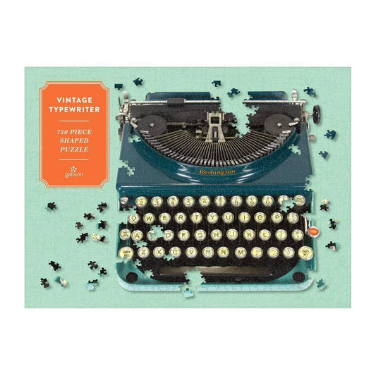 Vintage Typewriter 750 Piece Shaped Jigsaw Puzzle