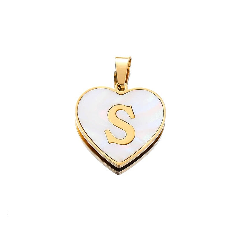 Elegant Heart Alphabet Charms for Jewelry Making