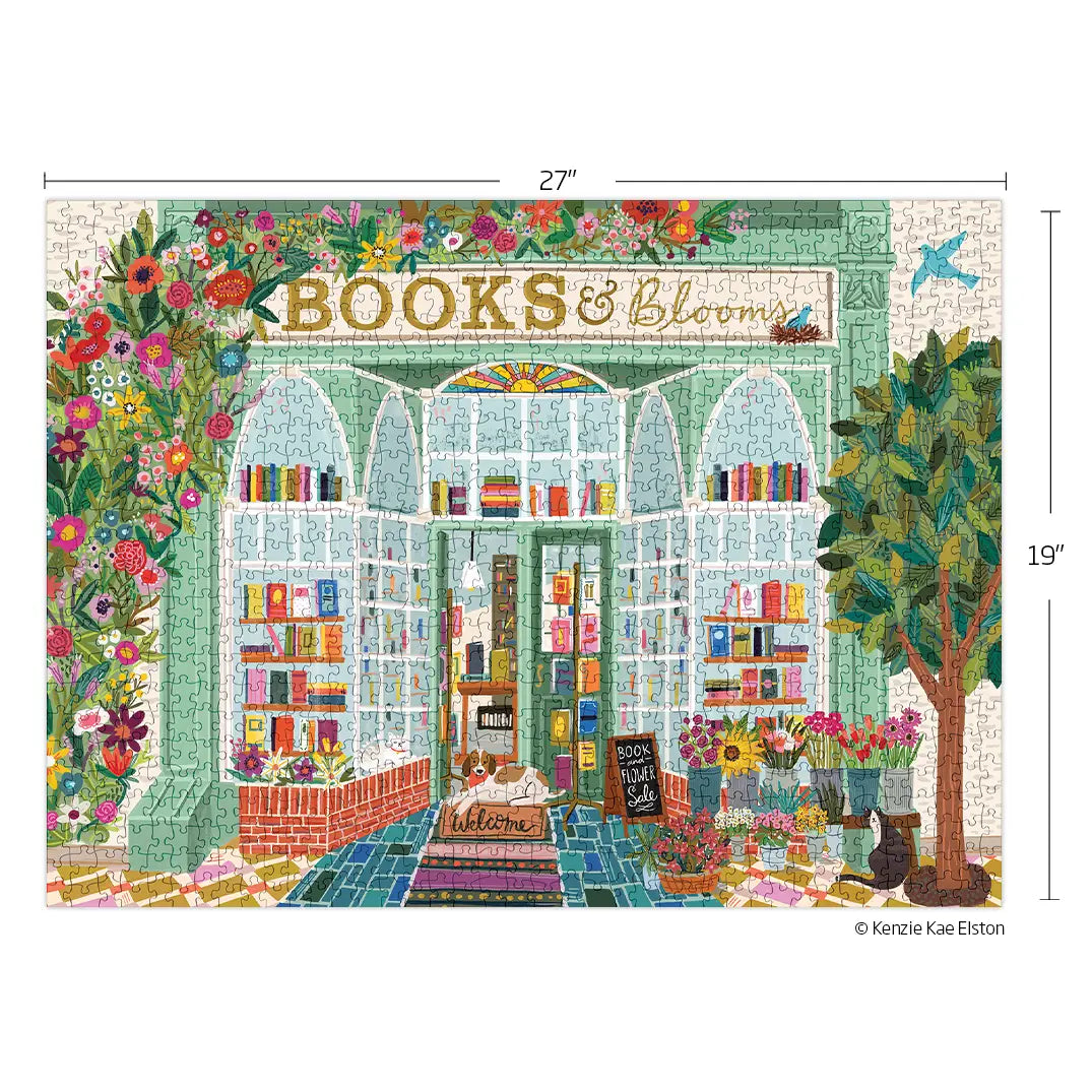 Books and Blooms 1000 Piece Puzzle
