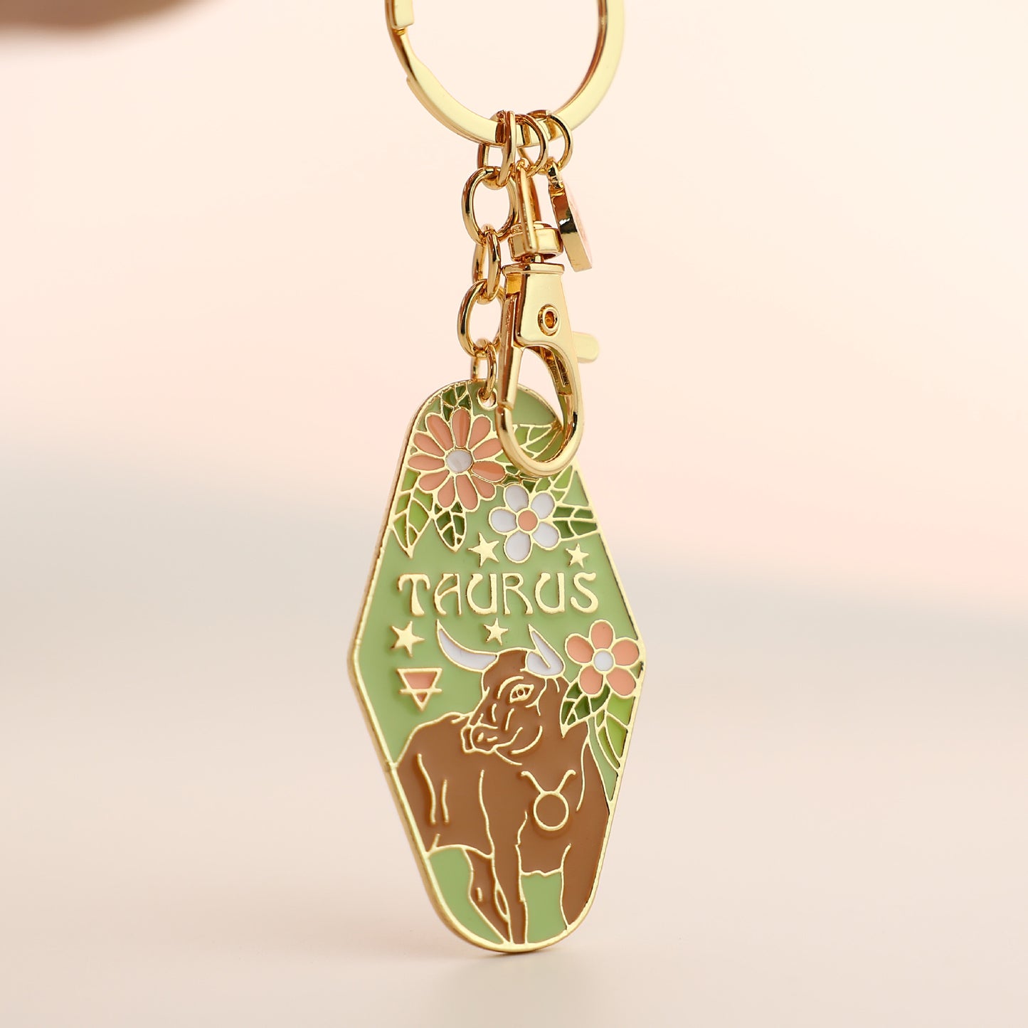 Zodiac Motel Keychain – Vintage Astrology Sign Gift