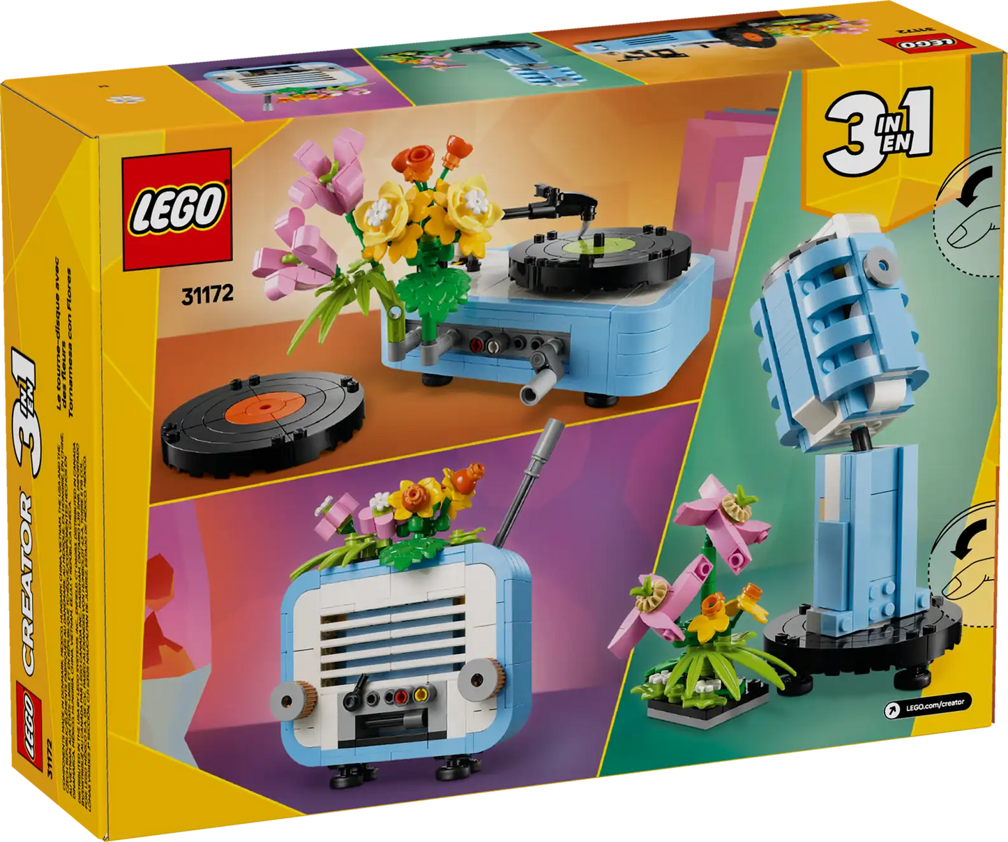 LEGO Creator 3-in-1 Record Player with Flowers 31172