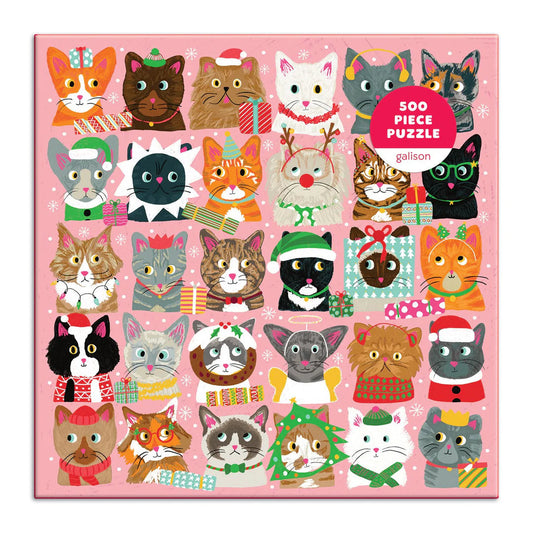 Festive Furballs 500 Piece Jigsaw Puzzle Galison