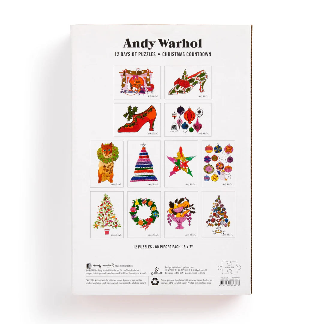 Andy Warhol 12 Days of Puzzles Christmas Countdown