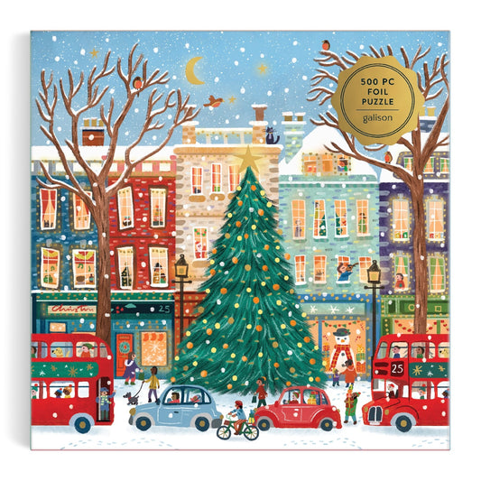 Tinsel City 500 Piece Foil Puzzle Galison