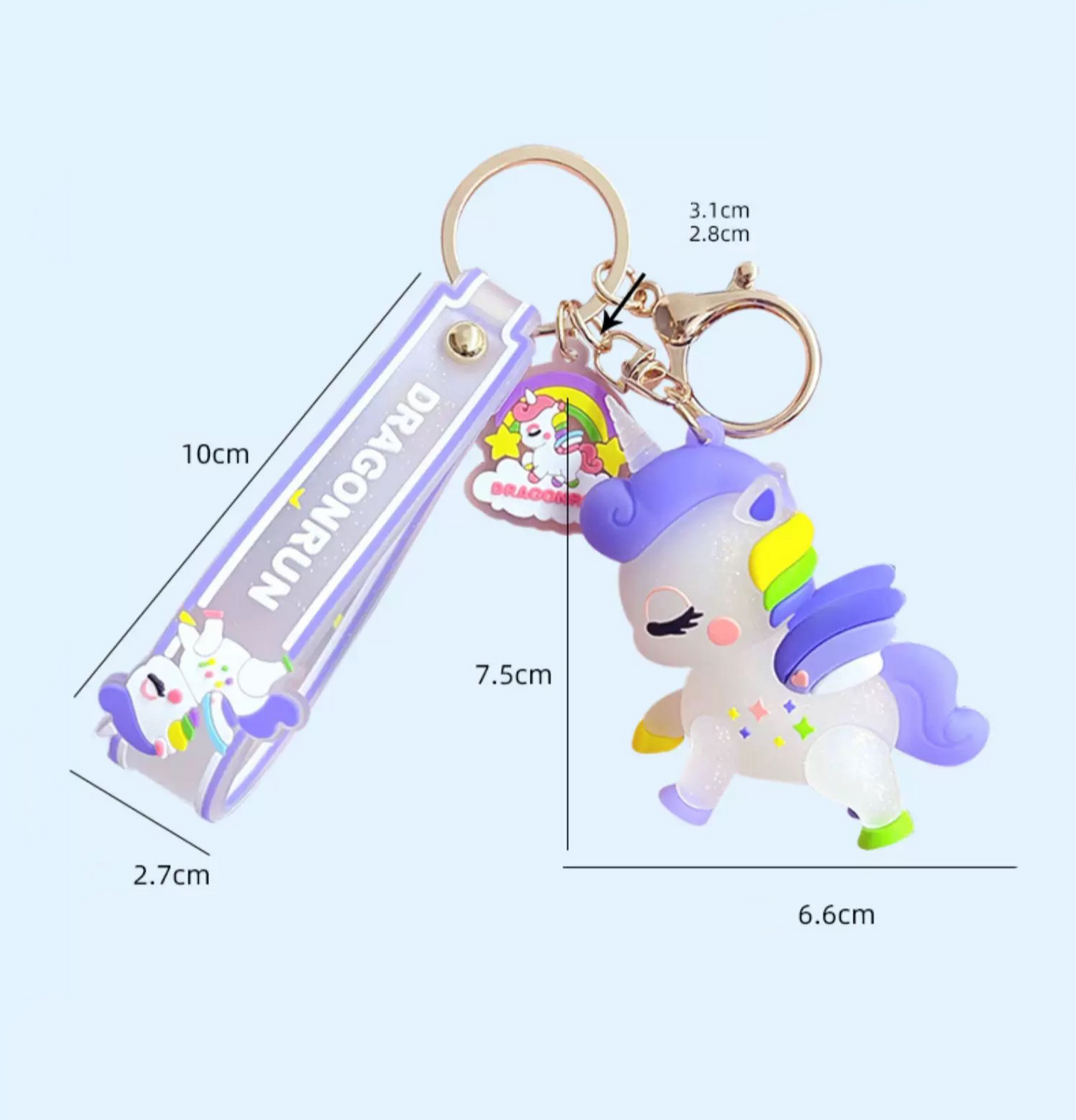 Cute Kawaii Unicorn Keychain V Boutique Studio