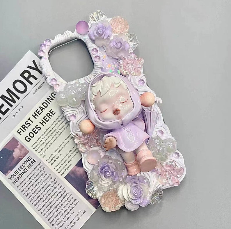 Handmade 3D Cream Doll Phone Case – Kawaii Design V Boutique Studio