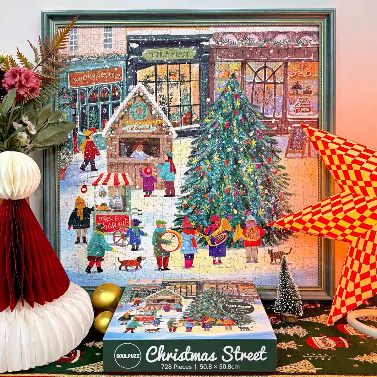 Christmas Street 728 Piece Jigsaw Puzzle Soulpuzz