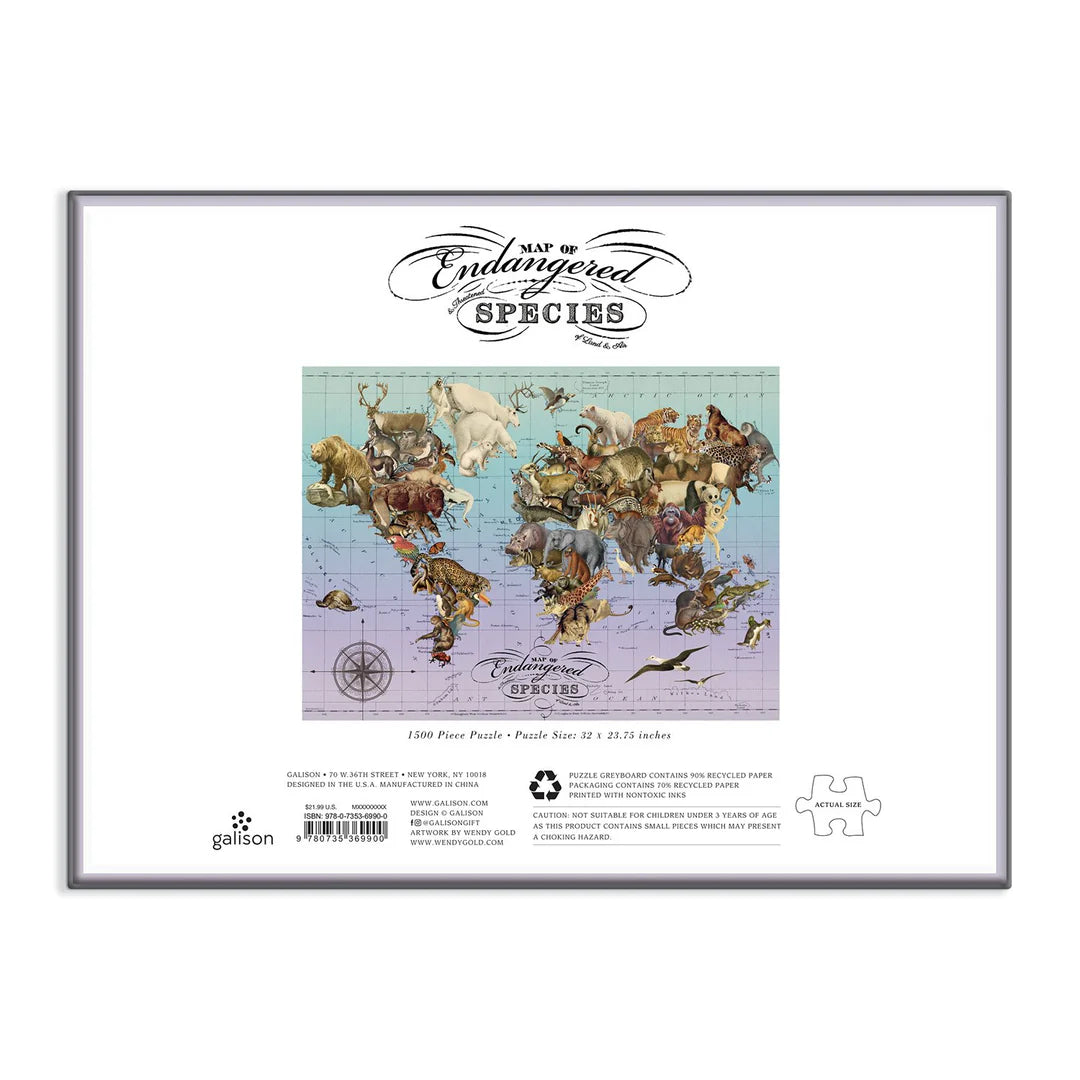 Wendy Gold Endangered Species 1500 Piece Puzzle