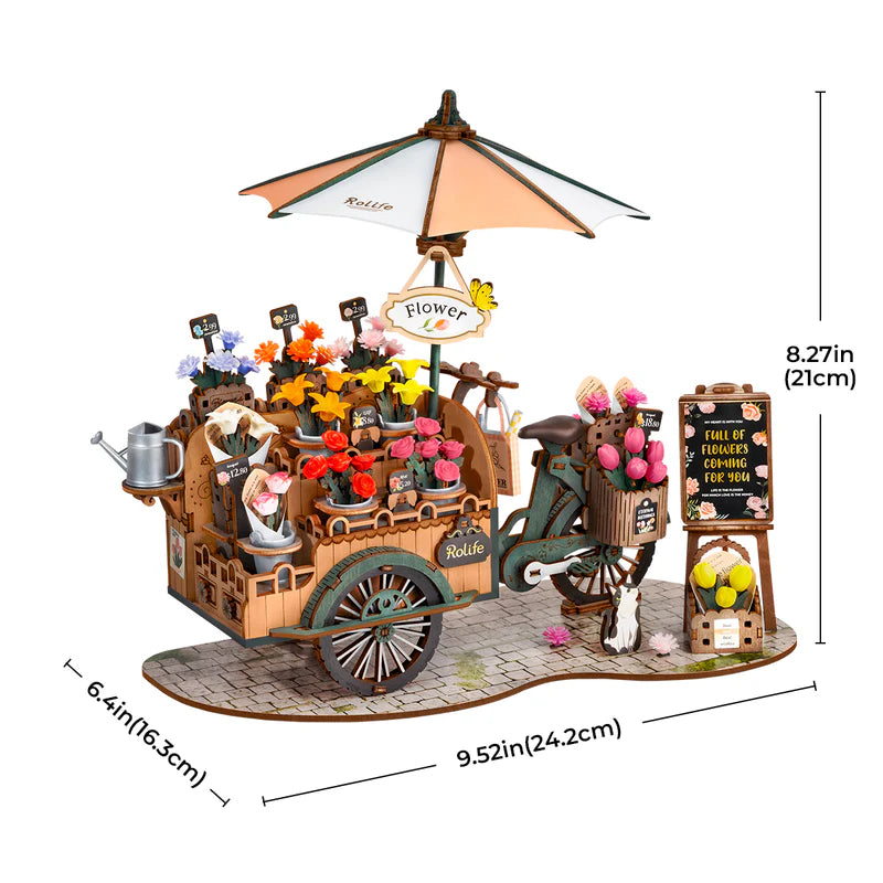 3D Blossom Cart Puzzle – Delightful Handmade Gift