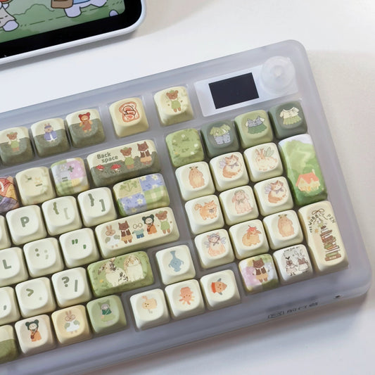 Forest Picnic Keycaps – XOA Profile, 131 Keys for MX Keyboards V Boutique Studio