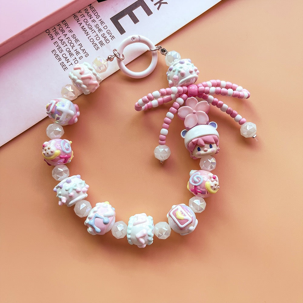 Handmade Beaded Cute Character Phone Lanyard