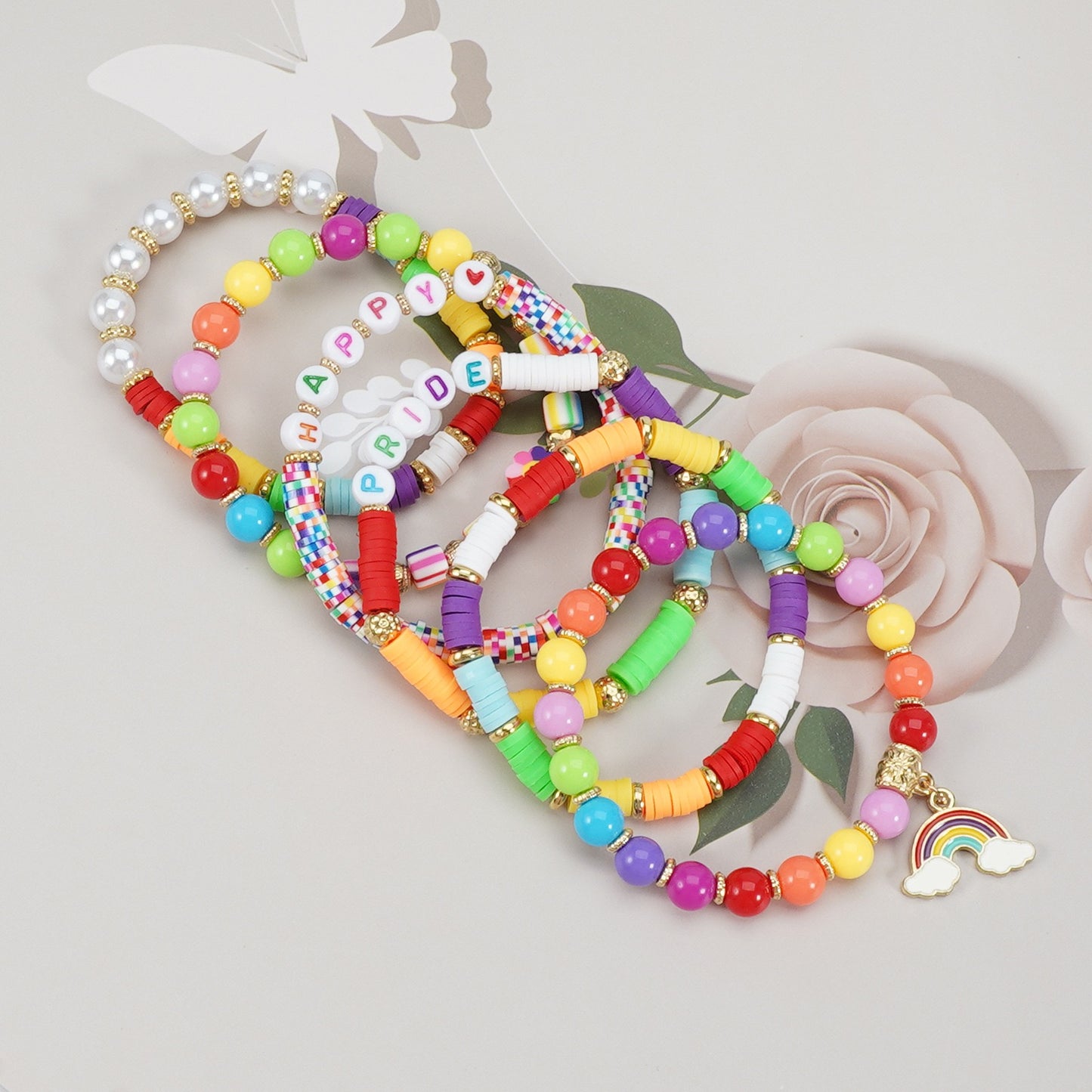Pride Beaded Bracelet Stack – Rainbow Jewelry for Pride Month
