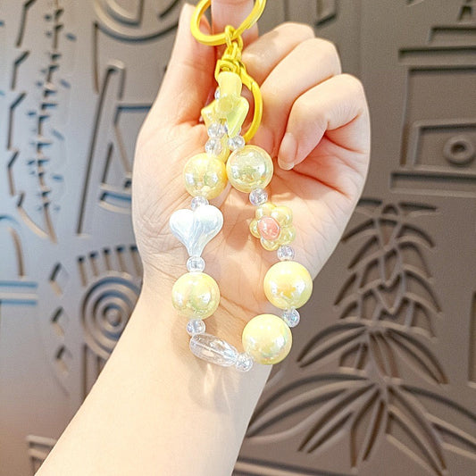 Bow knot Flower Bead Keychain V Boutique Studio
