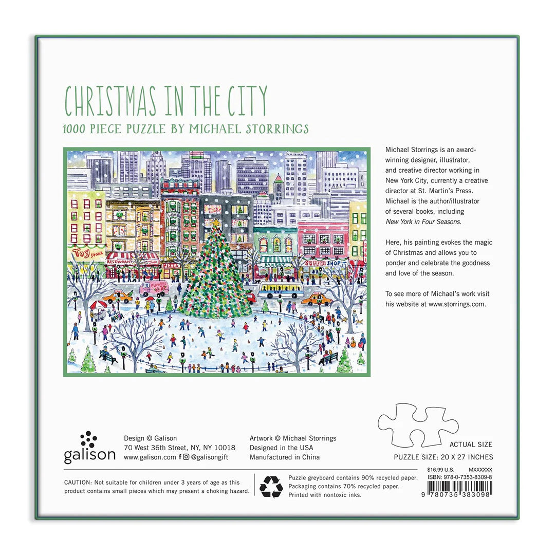 Michael Storrings Christmas in the City 1000 Piece Puzzle