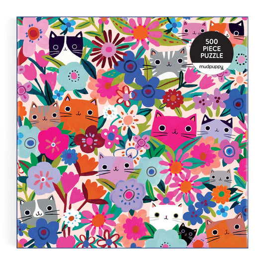 Blooming Cats 500 Piece Puzzle Galison