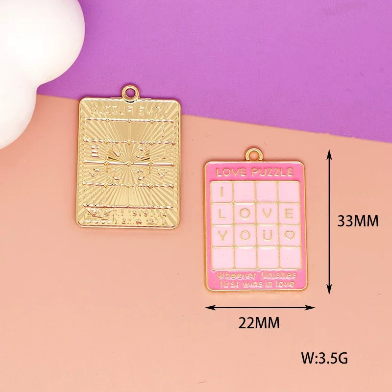 Charming Love-Themed Alloy Charms for Jewelry Making