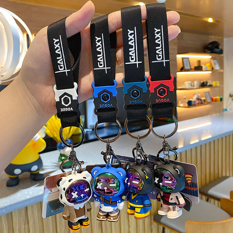 Creative Cute Bear Keychain – Resin Cartoon Pendant for Gifts