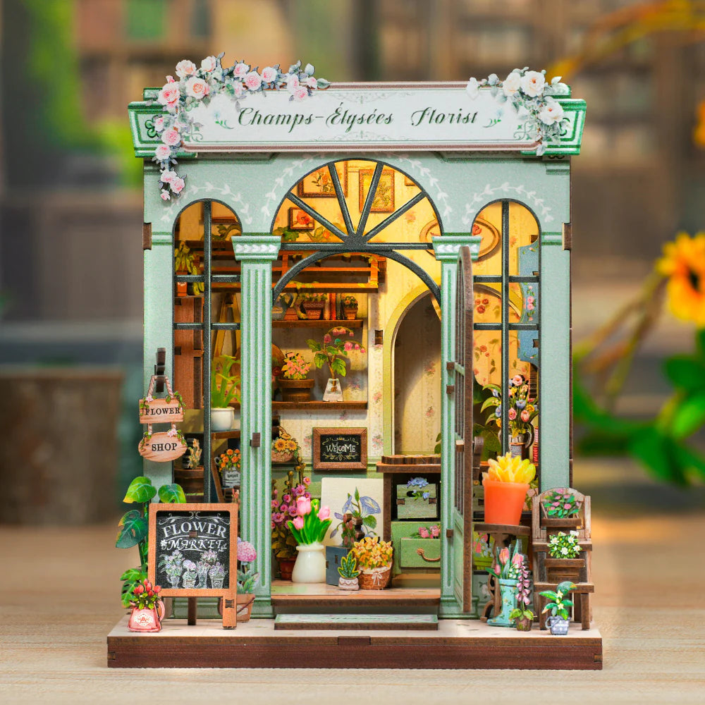 Champs-Élysées Florist – DIY Wooden Miniature Book Nook Kit