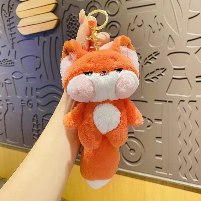 Cute Fox Plush Keychain – Kawaii Animal Charm & Gift for Her