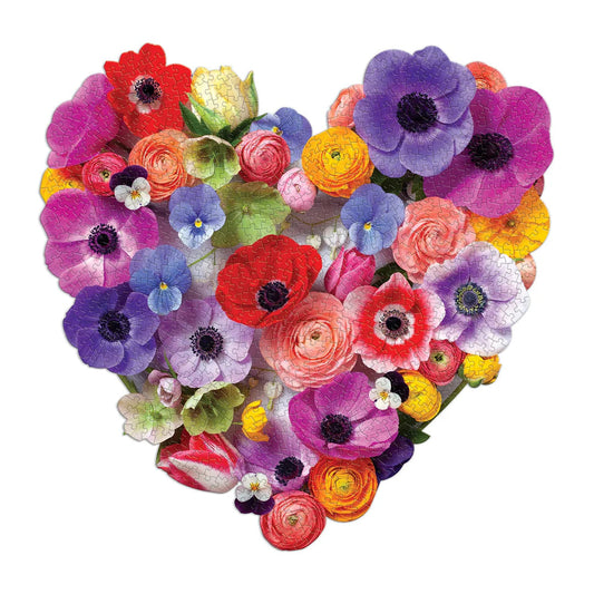 Flora Heart 750 Piece Shaped Puzzle V Boutique Studio