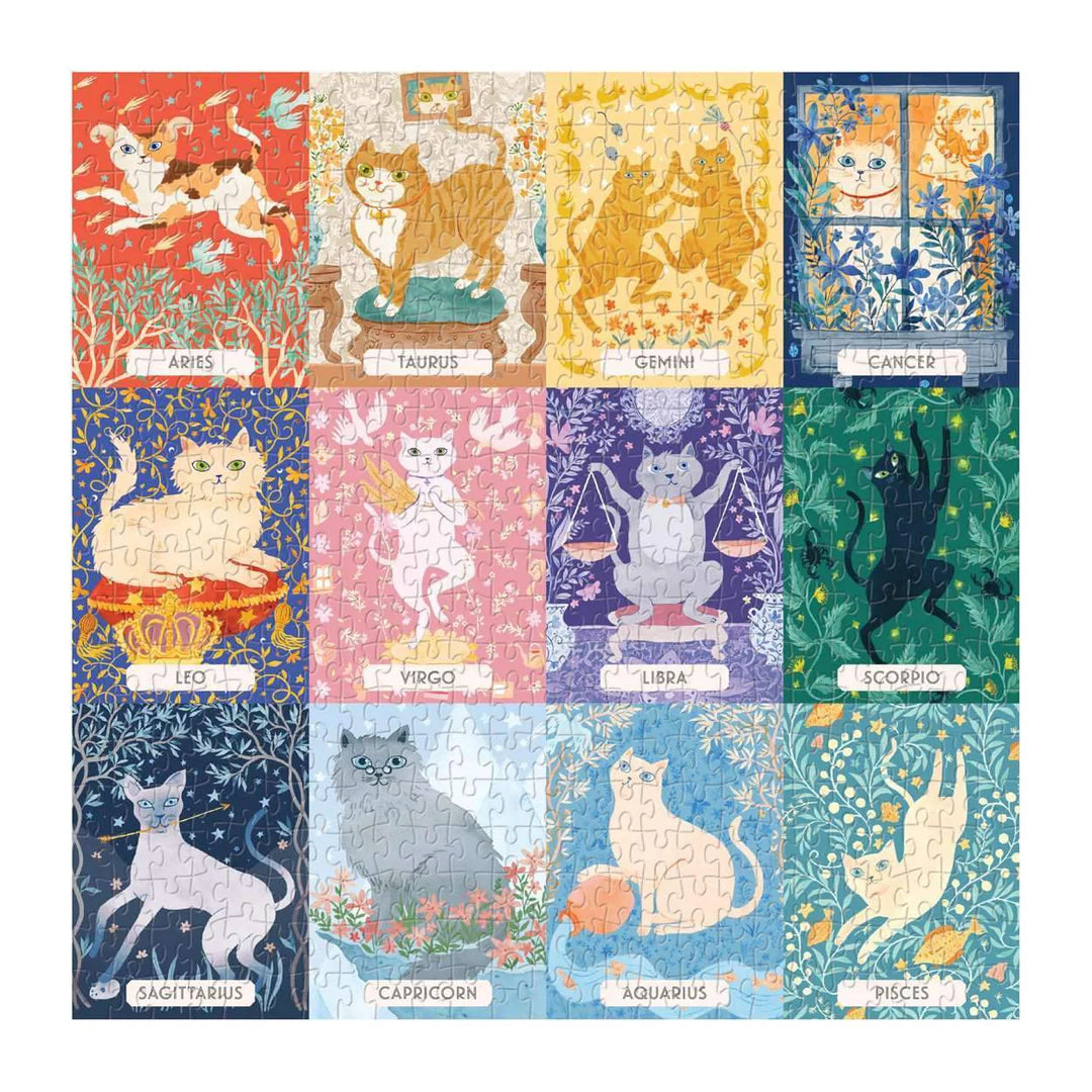Cat Zodiac 500 Piece Jigsaw Puzzle