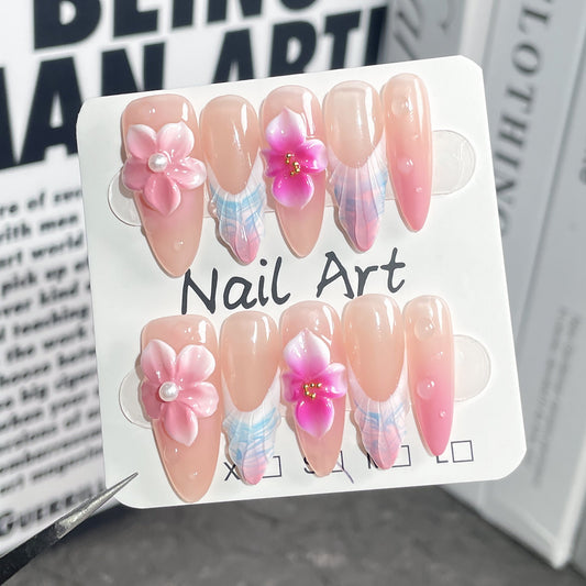 Pink Paradise Press-on Nails V Boutique Studio